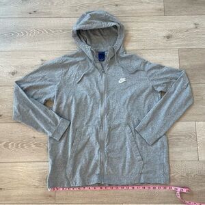 Nike Heather Gray Full-Zip Hoodie